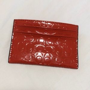Coach Slim Card Wallet orange